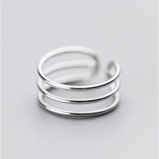 sterling silver three layer ring