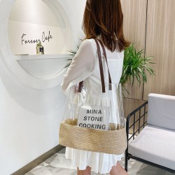 jelly straw tote bag