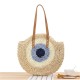 ocean eyes woven straw bag