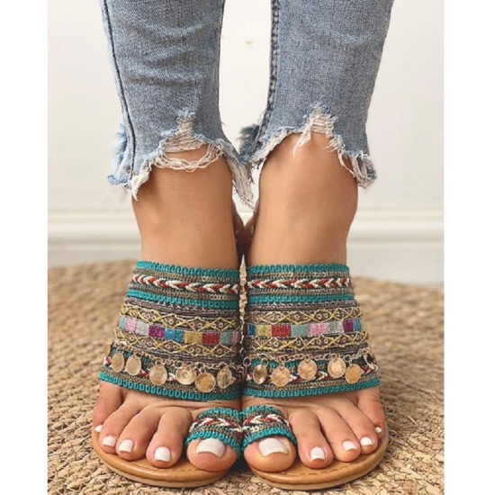 bohemian style handmade woven sandals