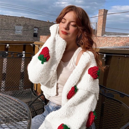 strawberry sugar knitted cardigan